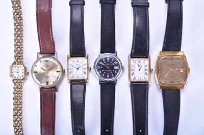 Lot 105 - Six gentleman's and lady's wristwatches and a St.Dupont cigarette lighter