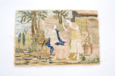 Lot 367 - A 19th century wool-work panel