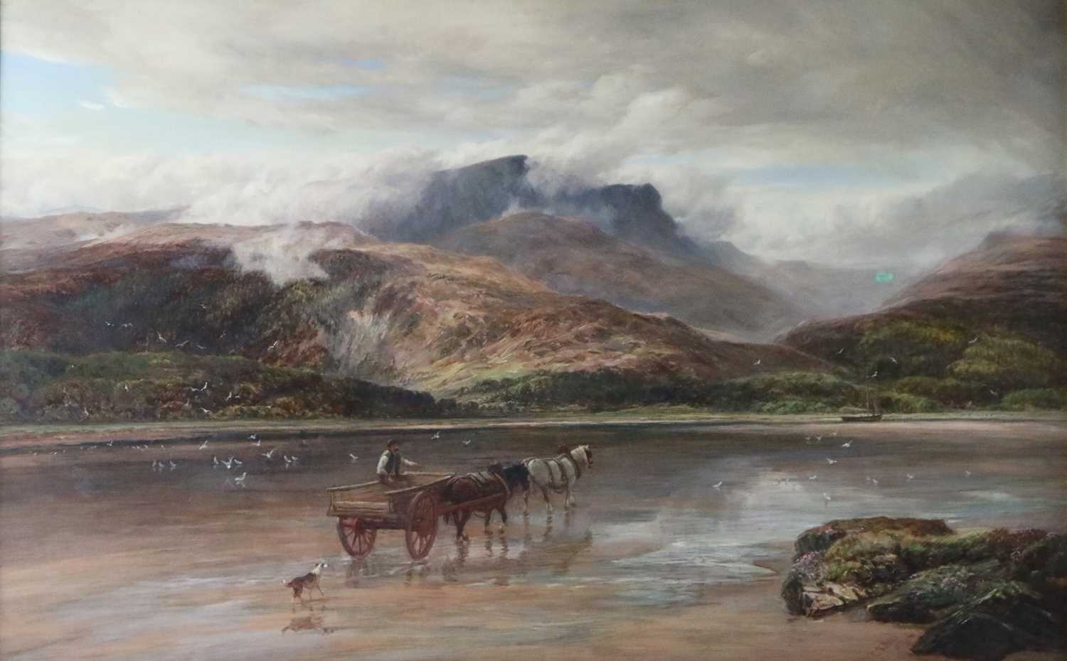 Lot 255 - Charles Thomas Burt (British, 1823-1902), Coastal Scene, oil, 76 x 122cm