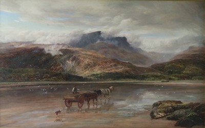 Lot 255 - Charles Thomas Burt (British, 1823-1902), Coastal Scene, oil, 76 x 122cm
