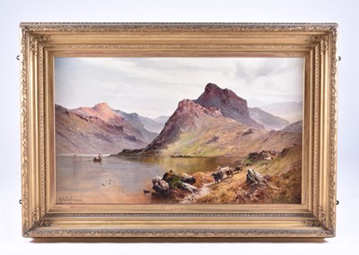 Lot 232 - Alfred de Breanski RBA (British, 1852-1928), 'Stronachlacher', Loch Scene, oil, 77 x 127cm