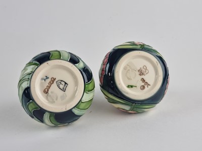 Lot Two Moorcroft miniature vases - 'Snowdrop' and 'Little Gem'