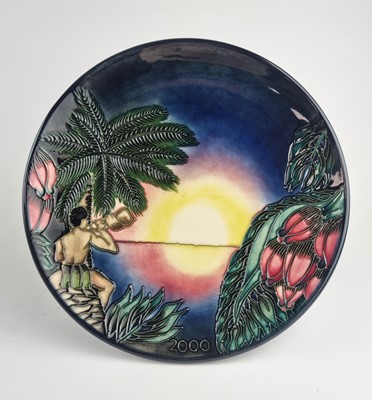 Lot Moorcroft 'Birth of Light' plate for the year 2000