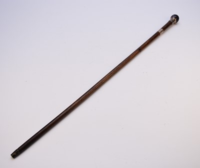 Lot 388 - A George V walking stick with a Derbyshire Bluejohn spherical terminal