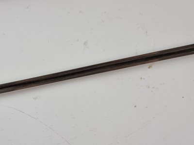 Lot Victorian sword cane with a handle carved as a dog with red glass eyes