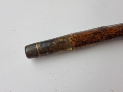 Lot Victorian sword cane with a handle carved as a dog with red glass eyes