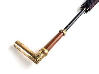 Lot Victorian black parasol with hidden sword