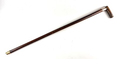 Lot Victorian silver-collared sword cane