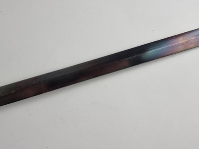 Lot Victorian silver-collared sword cane