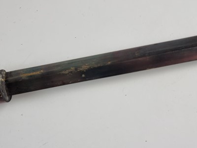 Lot Victorian silver-collared sword cane