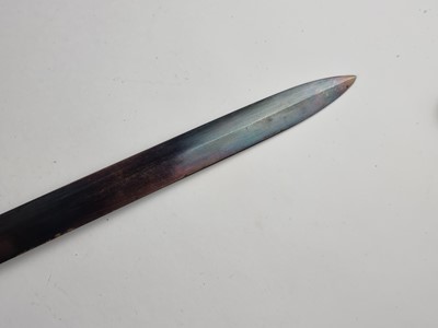 Lot Victorian silver-collared sword cane