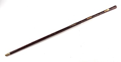 Lot An unusual Indian sword cane, circa 1900, decorated with a snake