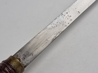 Lot An unusual Indian sword cane, circa 1900, decorated with a snake