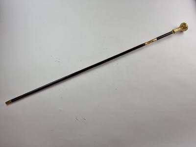 Lot Victorian gentleman's sword with gilt metal pommel and collar