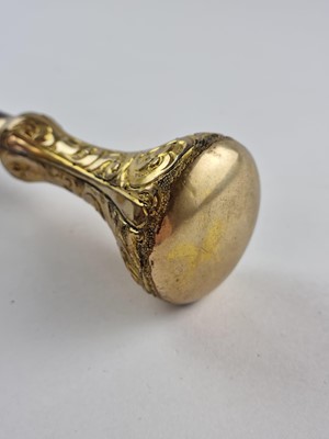 Lot Victorian gentleman's sword with gilt metal pommel and collar