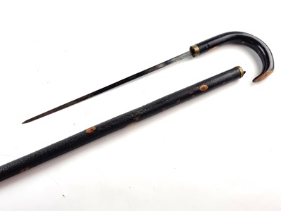 Lot A Victorian gentleman's sword cane, with a...