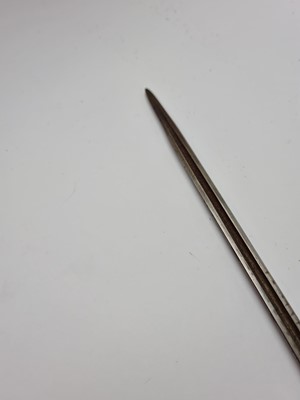 Lot Malacca sword cane with London silver top, hallmarked 1912