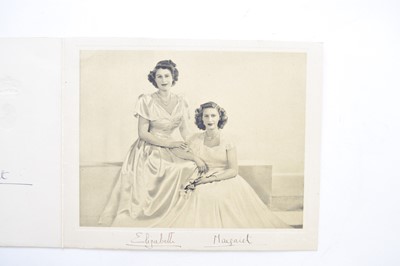 Lot 1068 - PRINCESS ELIZABETH & PRINCESS MARGARET.  Signed Christmas card for 1946