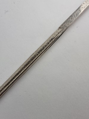 Lot A late 19th/early 20th-century hardwood sword cane with Toledo blade