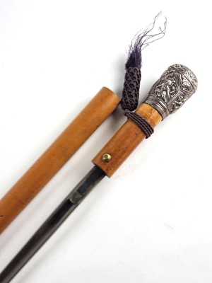 Lot Early 20th-century gentleman's malacca walking cane with Indian-style pommel