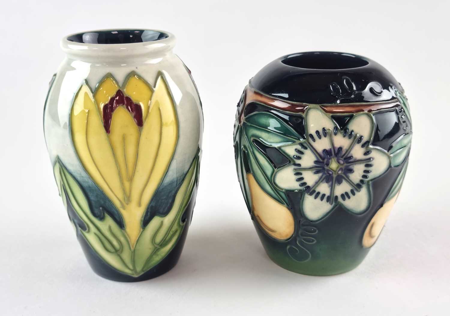 Lot Two Moorcroft vases, 'Crocus and 'Passion Flower'