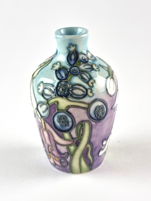 Lot A miniature Moorcroft vase decorated with snowdrops