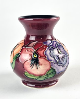 Lot A small Moorcroft 'Pansy' vase