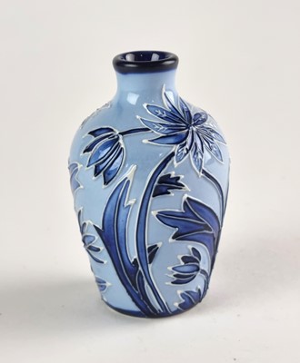 Lot Small Moorcroft 'Morning Star' blue on blue vase