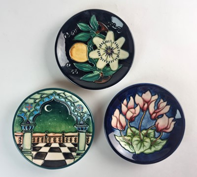 Lot 247 - Three Moorcroft pin dishes including Jumeirah