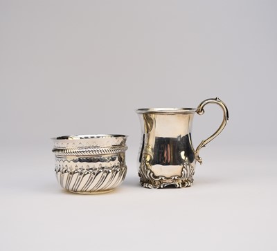 Lot 12 - A Victorian silver mug and sugar bowl