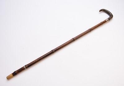 Lot 341 - An Edwardian bamboo walking stick