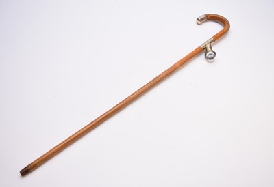 Lot 332 - A George V silver tipped, novelty, 'torch', walking stick