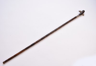 Lot 397 - An early 20th century novelty, 'whistle', walking stick