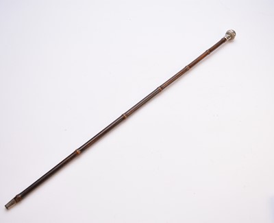 Lot 343 - A 20th century Russian novelty bamboo walking stick