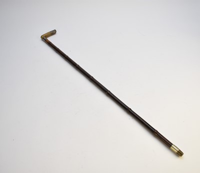 Lot 404 - A late Victorian silver mounted lady's bamboo, skirt-lifting walking stick