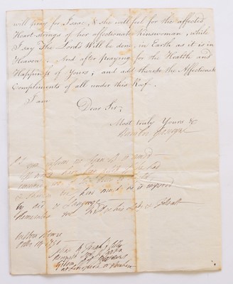 Lot 1073 - GASCOIGNE, Bamber, letter signed, October 1788