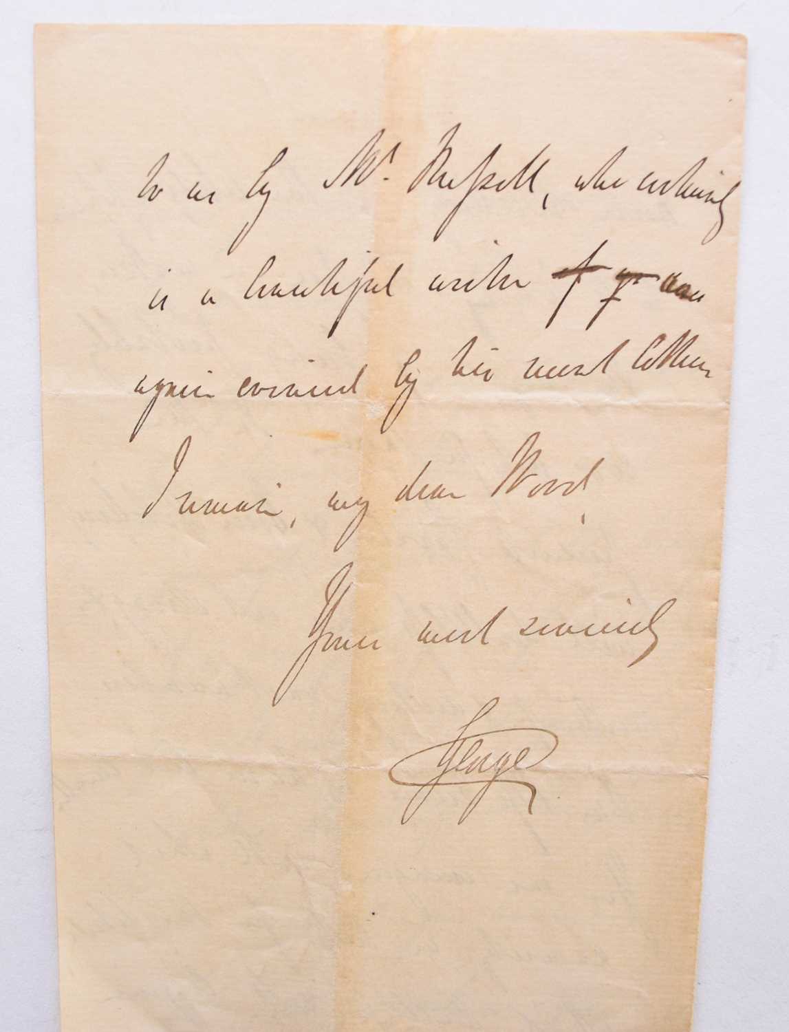 Lot 1075 - GEORGE, DUKE OF CAMBRIDGE (1819–1904), 5 autograph letters signed