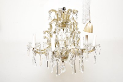 Lot 459 - A Bohemian glass chandelier