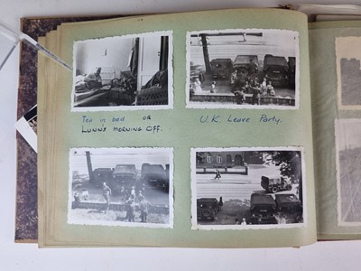 Lot WW2 Engineer Battalion 21st Army group photo album and an Adolf Hitler picture card book