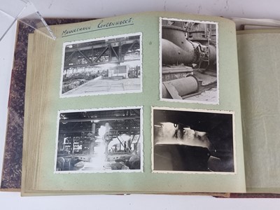 Lot WW2 Engineer Battalion 21st Army group photo album and an Adolf Hitler picture card book