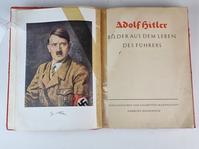 Lot WW2 Engineer Battalion 21st Army group photo album and an Adolf Hitler picture card book