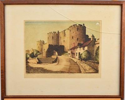 Lot 276 - James Priddey (1916-1980) Four Aquatints of Welsh Landmarks