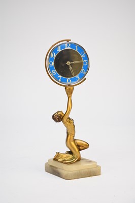Lot 319 - A French Art Deco figural clock