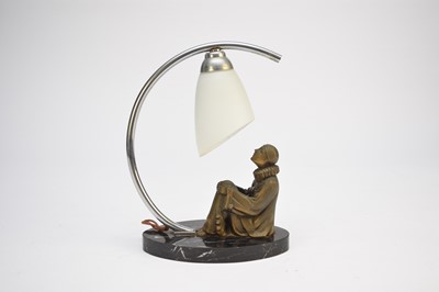Lot 320 - A French art deco figural lamp