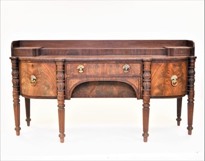 Lot 441 - A William IV mahogany 'stageback' sideboard, probably northern counties/Scottish