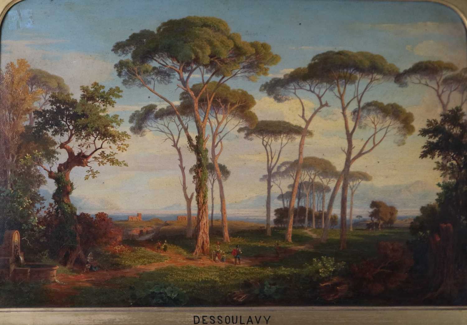 Lot 259 - Thomas Dessoulavy (British, 1800/01-1869), 'Rome', oil, 41.5 x 63.5cm