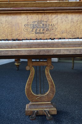 Lot 316 - A 19th century gilded, maple piano, by Erard, number 3424
