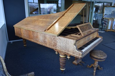 Lot 316 - A 19th century gilded, maple piano, by Erard, number 3424