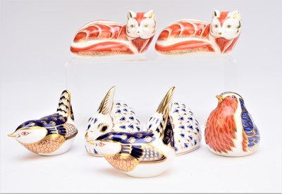 Lot 213 - Seven Royal Crown Derby imari paperweights