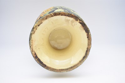 Lot 215 - Doulton Lambeth 'Impasto' vase, dated 1880